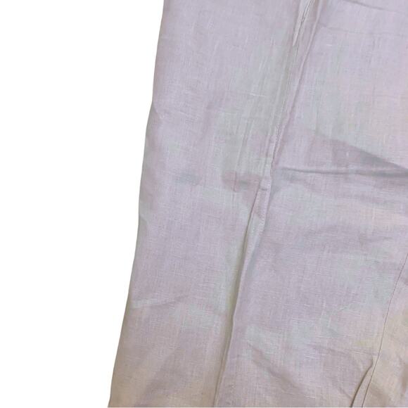 Calvin Klein Beige Khaki Tan Drawstring Linen Pants Size XL Summer Utility - Picture 2 of 11
